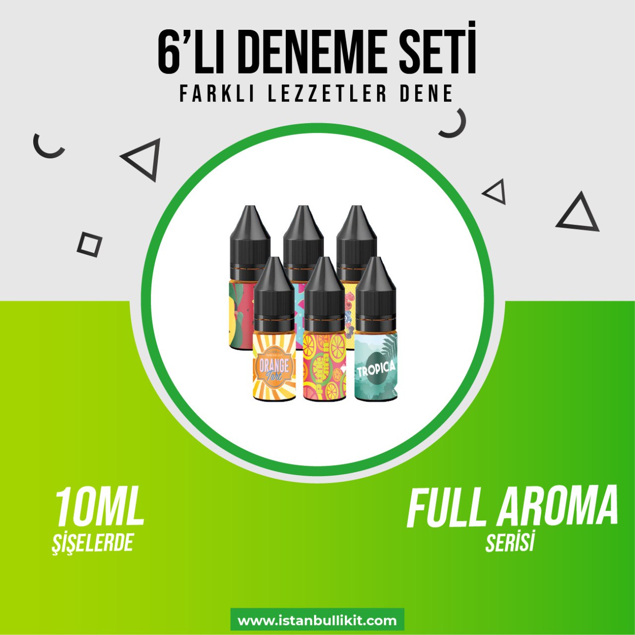 6 Adet 10 ml FULL AROMA Deneme Paketi